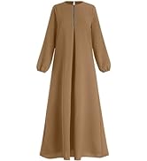 ODIZLI Abaya for Women Modest Dress Middle East Arabian Robe Islamic Long Dress Muslim Dress