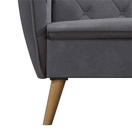 Novogratz Tallulah Memory Foam Futon, Gray Velvet #TOP3