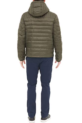 Tommy Hilfiger Men's Water Resistant Ultra Loft Filled Hooded Puffer Jacket, Olive, Small2