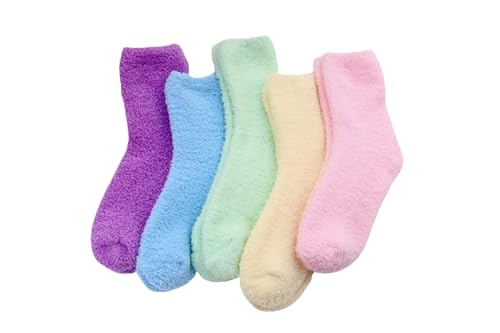 Fuzzy Socks for Women, Cozy Warm Fluffy Socks Comfy Thick Microfiber Plush Winter Home Slipper Socks Gifts for Women