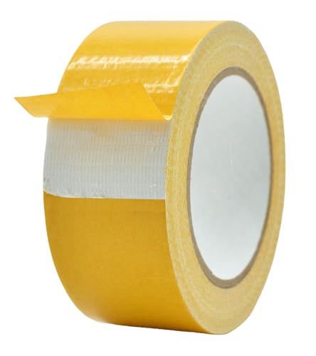 Image of MAT Carpet Tape Double Sided Adhesive 4 Inch x 75 Feet- High Tack Rug Tape for Hardwood, Mounting, Textiles - Residue Free, Strong Adhesion to Floor, Tiles, Area Rough Fixed DCCT61W