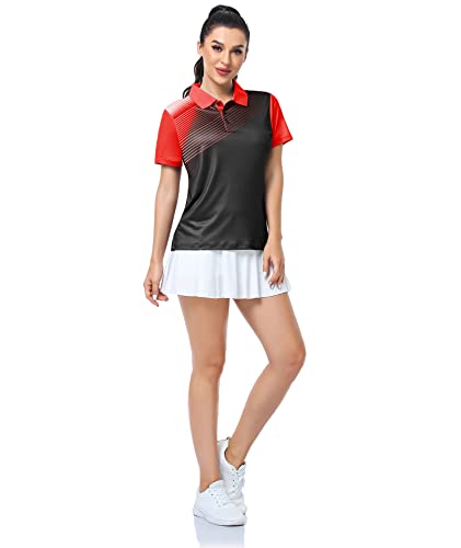 Igeekwell Footjoy Golf Shirts Women Collared Polo Lightweight Wrinkle Free Flower Printed Polos Golf Outfits #TOP3