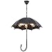 Produktbild YBYB Pendelleuchte Nordic Schmiedeeisen Kronleuchter Retro Industrial Style E27 Regenschirm Kronleuchter Restaurant Bar Cafe Beleuchtung Kronleuchter (Größe : 22.9inch)