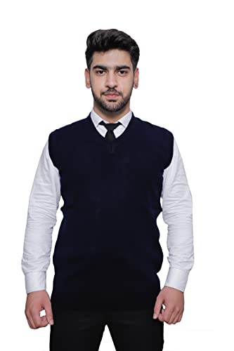Image of Men Sleeveless Office Uniform Sweater - Daffodil