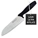 Rockingham Forge Coltello Santoku 17,5 cm - Coltelli da cucina leggeri e affilati in acciaio inossidabile con manico nero