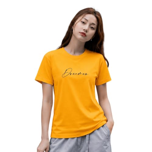 Image of Amazon Brand - INKAST Women Graphic Printed T-Shirt | Round Neck | Regular Fit | (Cotton Blend)