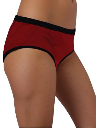 Image of DChica Period Panties with Anti Microbial Lining for Girl, Light to Medium Flow Period Panty Briefs, Easy to Wash, Leak Proof & Reusable, No Pad Required Maroon Menstrual Underwear