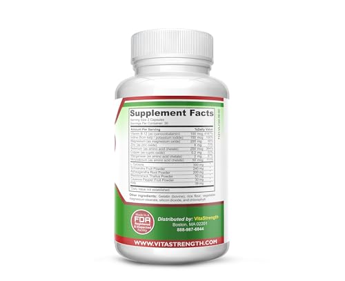 thyroid support - complete formula to support energy levels with iodine bladderwrack kelp b12 amp more- thyroid energy boost t4 to t3 supplement - non-gmo
