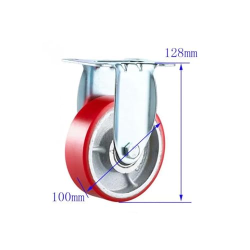 Roue directionnelle en PU à noyau de fer 4 pouces robuste - 2