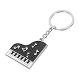 Considerado: un ideal para entusiastas de la música, pianistas y cualquier que aprecie los accesorios únicos, obsequios con temática de conciertos, llavero colgante de música