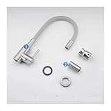 Wasserhahnventile 1 Stcs Küchenarmatur Flexible Ausgasspüle Spüle Wasserhahn farbiger Schlauch ohne Wasserrohr 360 Grad Drehscheibe Heißer und kaltes Wasserwaschbecken ohne Wasserrohr (Farbe: A1114N-T4-Nohosen)