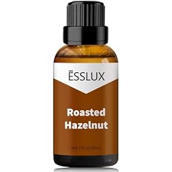 Roasted Hazelnut Fragrance Oil, ESSLUX Premium Aromatherapy Essential Scented Oils for Home for Diffuser, Massage, Soap, Candle Making Scents, Perfume, Humidifier, 30 ml