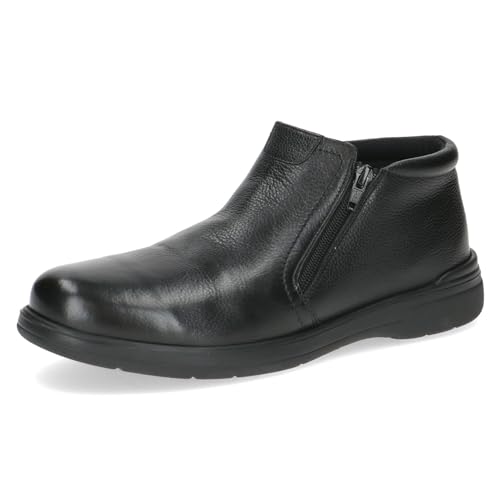 CAPRICE Herren Stiefeletten aus Leder mit Reißverschluss, Schwarz (Black Nappa), 43 EU
