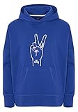 Oklahoma Jeans Kapuzensweatshirt mit Peace-Print 19-3953 Sodalite Blue XL