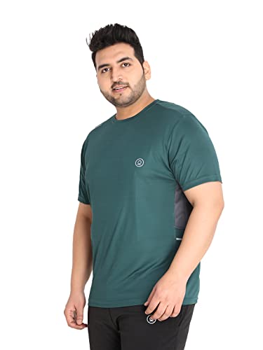 Image of CHKOKKO Men's Polyester Regular Fit Solid Sports T-Shirt