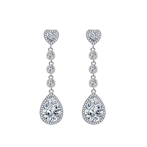 Boucles d'oreilles pour femmes cœur, le cadeau parfait plaqué en argent