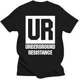 Mens Clothing Underground Resistance Records T-Shirt - Detroit Techno Ur EDM House Sportswear tee Shirt Black S