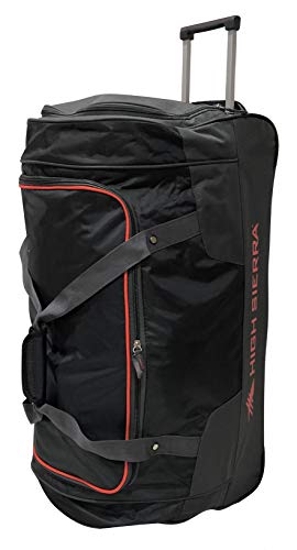 High Sierra Wheeled Duffel Bag (Mercury/Red Line, 26-Inch)