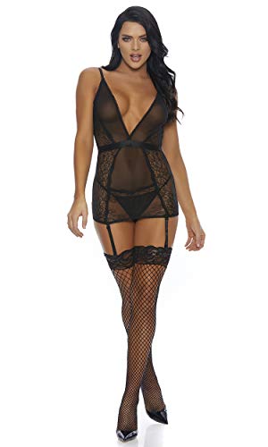 Chemise avec Garter Straps Forplay Silhouette Sublimée S - 2