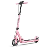 FanttikRide T9 Electric Scooter for Kids 4.3-5.6 ft, 7/10/12 MPH, LED Battery Level, Height Adjustable and Foldable, Electric Scooter for Kids, 200W Motor, Up to 40 mins, Pink