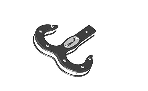 Tow Hook MEGA Duty Hitch Step by GenY, 50,000 lb Breaking (2  Shank, Black & White)