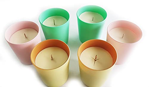 marnaula Velas AROMÁTICAS para EL HOGAR Pack DE 4 Modelos Diferentes (2 Pack DE 3 Velas AROMATICAS Yellow -Pink - Green)