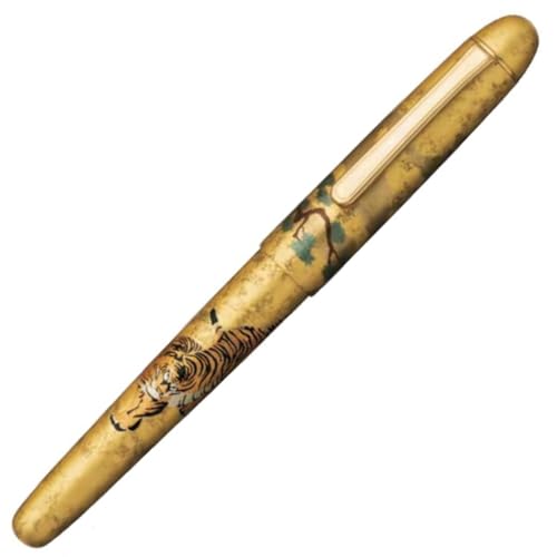 プラチナ万年筆 万年筆 F 細字 3776 センチュリー 金沢箔 松虎 PNB-35000H 55-2 正規輸入品