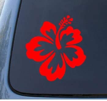 NS-FX HIBISCUS FLOWER - Hawaiian - Car, Truck, Notebook, Vinyl Decal Sticker #1019 | Vinyl Color: Red