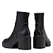 DREAM PAIRS Women's Sdab2212w Chelsea Platform Boots Elastic Chunky Heel Lug Sole Ankle Booties Shoes, Size 8, Black Pu