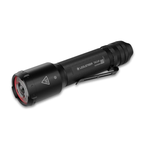 Ledlenser TAC6R   Linterna táctica recargable LED 2000 lm, 6 modos incluyendo estroboscópico, tecnología multilente, alcance 370 m, impermeable, USB C   Para policía, seguridad y fuerzas armadas