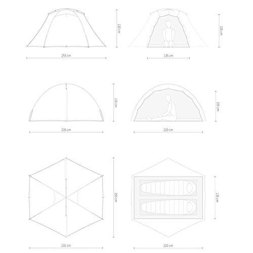 Tente de camping ultralégère 2 personnes installation facile extérieur