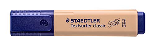 Staedtler 364 C450. Rotulador fluorescente Textsurfer Classic Pastel y Vintage. Caja con 10 Marcadores de color arena