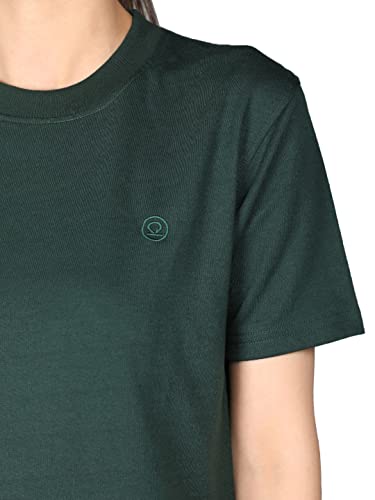 Image of CHKOKKO Women's Terry Cotton Loose Fit Half Sleeve Casual Style T-Shirt