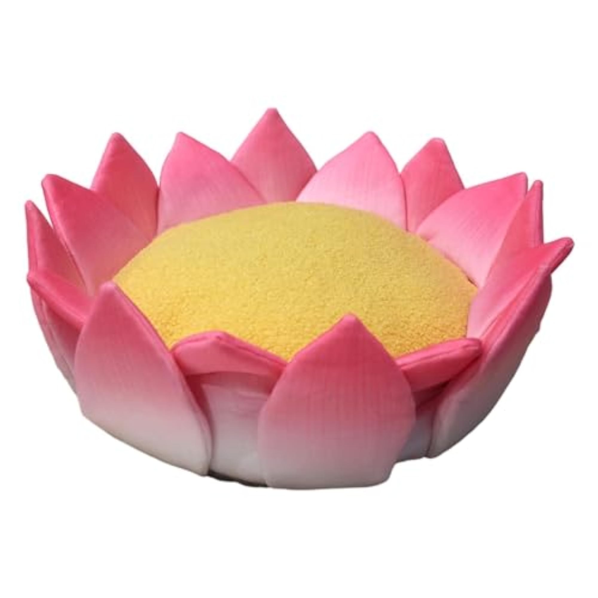 Comfortable Decorative Round Meditation Cushion, Lotus Design