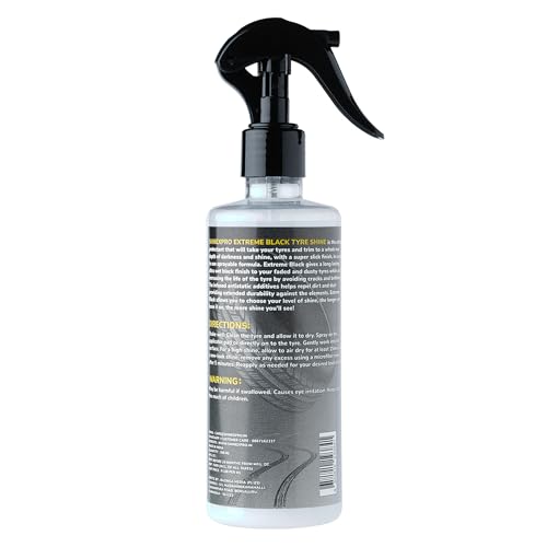 ShineXPro Bike & Car Tyre Polish - 300ML Extreme Black Tyre Shine - Long Lasting & Dirt Repellant Formulation - Ultra Wet Black Shine, Non-Greasy Tyre Polish For Car (300ML)