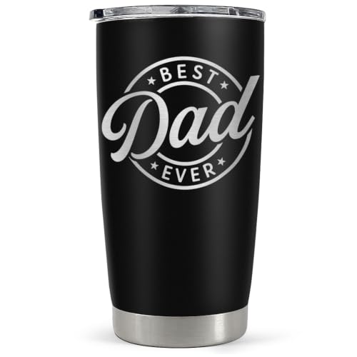 SANDJEST Best Dad Ever Tumbler with Lid - 20oz...