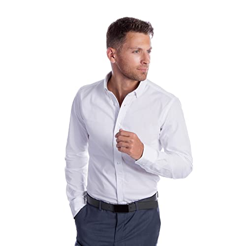 Mens Dress Shirts Long Sleeve – No Tie Needed Collar | Button Down Dress Shirt for Men - Slim & Regular | XS-3XL
