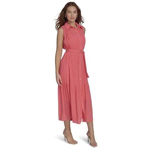 Image of Tommy Hilfiger Women's Sleeveless Midi Shirt Dress
