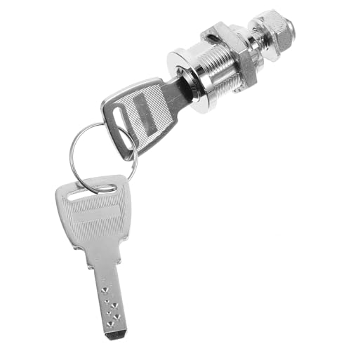 CHILDWEET Cerradura de Vitrina de Acero Inoxidable para Puertas y Cajones, Cerradura de Armario con Llaves, Resistente y Segura, Color Plata, Adecuado para Gabinetes