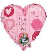 Amscan International Whimsical Heart Valentines Day Jumbo Say and Play Foil Balloon, Green