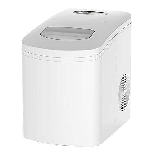 Máquina fabricadora de hielo de sobremesa, auto limpiante, 10-15 kg/24 h, 9 cubos en 7-9 minutos, portátil y compacta, acero inoxidable, ideal para hogar/cocina/oficina/bar, color plateado miniatura 1
