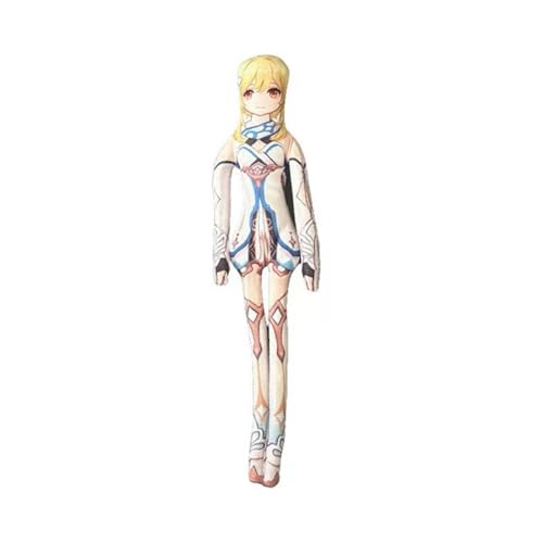 Neuvillette/Kaedehara Kazuha Plush Figura de estilo abstracto Anime Kuki Shinobu Figura de acción de 28 cm, estructura de alambre integrada móvil, decoración de anime