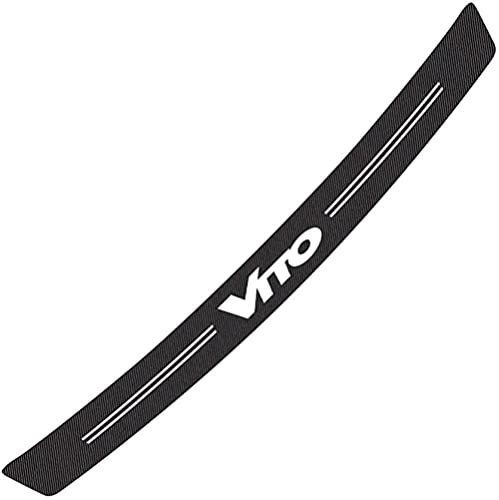 OLEPONU Protection des Pare-Chocs ArrièRe Coffre Voiture en Fiber Carbone, pour Mercedes Benz Vito Porte De Bagage ​Couvercle Garde Anti Rayures Seuil avec Logo Ccessoires Cover
