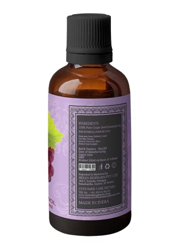 Image of Heilen Biopharm Grapeseed Essential Oil Natural and Nourishing for Healthy Skin and Hair - 50 mL I Pack of 1