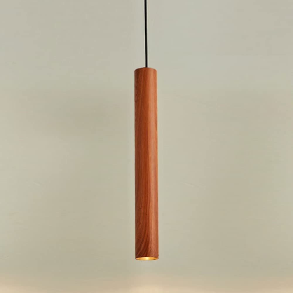 Suspension cylindrique LED grain de bois pour supprimer l'éblouissement dans la chambre