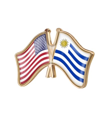 Image of World Most Countries Single Pin Brooch Badge United States USA America and Other Countries Cross Friendship Pin Badge for Men Women