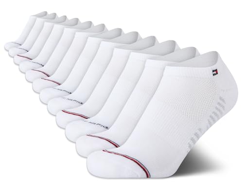 Image of Tommy Hilfiger Womens No Show Socks - 12 Pack Lightweight Athletic Performance Cushioned Running Low Cut Socks for Women