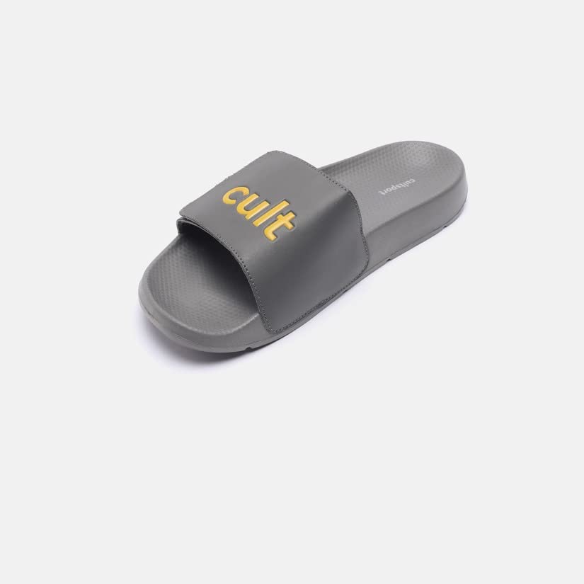 Image of CULT CultSport | Locomo Grey Men Slides | Lightweight | Enhanced Cushioning