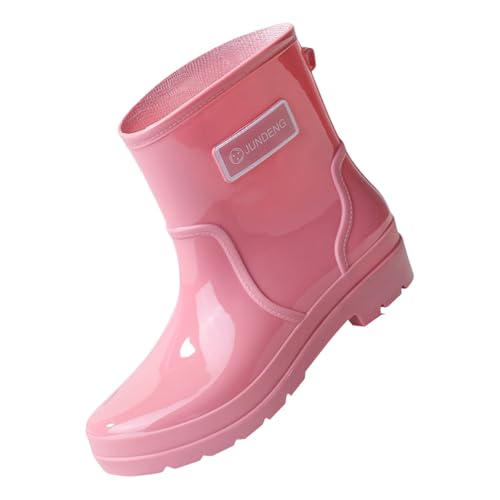Laquieio Botas De Agua Impermeable JardíN Trabajo Lluvia Botas Muy Cómodas Caucho Calzado Zapatos de Trabajo al Aire Libre Botas de Agua Mujer Lluvia -1
