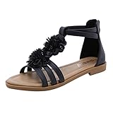 Sandales de bain à enfiler au sol doux - Séchage rapide - Chaussures de sport pour femme - Sandales d'été confortables et respirantes - Pour femme - Boho - Avec strass - Bouche - Talon épais - Orthopédique - Chaussures d'été - Chaussures de plage - Sandales à talons hauts - Antidérapantes - Sandales pour femme - Sandales d'été - Séparateurs d'orteils plats - Élégantes - Pour femme - Pour l'été. Sépard'été